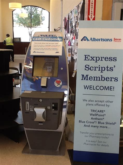 Located inside Albertsons in Apple Valley, the self-service kiosk is a fast, easy way to renew your registration and walk away with your tabs Simply scan your renewal postcard or type in your license plate number, pay your taxes and fees via credit card or debit card, and your registration and license plate decal prints immediately. . Dmv kiosk albertsons